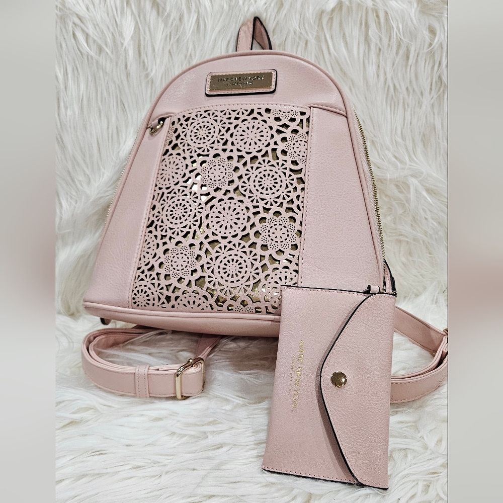 Marc New York. Andrew Marc. blush pink backpack purse. Like new